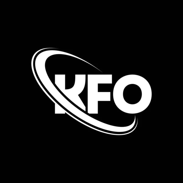 Kfo Logó Kfo Levél Kfo Betűlogó Tervezés Kezdeményezések Kfo Logó — Stock Vector