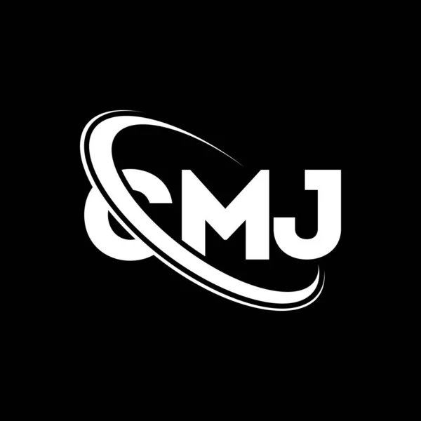 Cmj标志 Cmj的信Cmj字母标识设计 首字母Cmj标识与圆圈和大写字母标识链接 Cmj技术 商业和房地产品牌排版 — 图库矢量图片