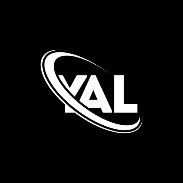 Yal Logotyp Yal Brev Yal Bokstav Logotyp Design Initialer Yal — Stock vektor