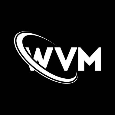WVM logosu. WVM mektubu. WVM mektup logosu tasarımı. Çember ve büyük harfli monogram logosuna bağlı baş harfler WVM logosu. Teknoloji, iş ve emlak markası için WVM tipografisi.