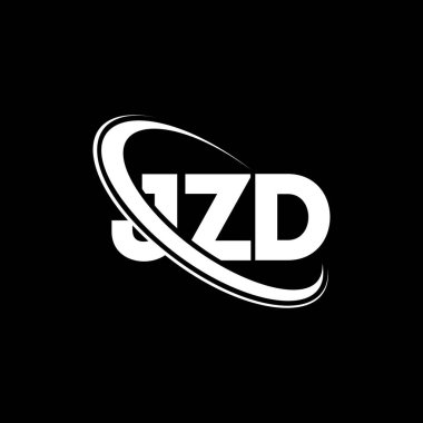 JZD logosu. JZD mektubu. JZD harf logosu tasarımı. Çember ve büyük harfli monogram logosuyla JZD logosunun baş harfleri. Teknoloji, iş ve emlak markası için JZD tipografisi.