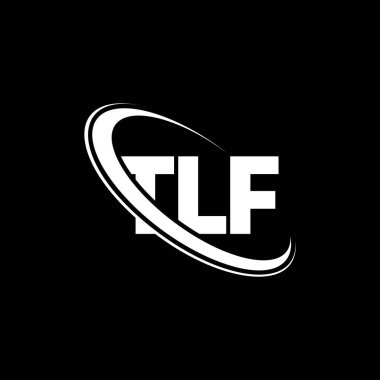 TLF logosu. TLF mektubu. TLF mektup logosu tasarımı. Çember ve büyük harfli monogram logosuna bağlı TLF logosu. Teknoloji, iş ve emlak markası için TLF tipografisi.
