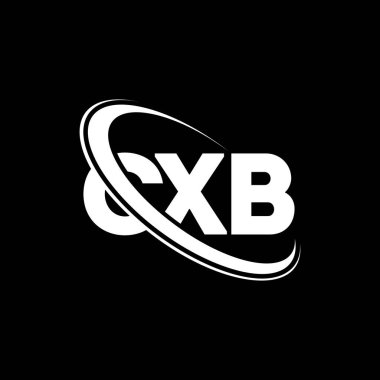 CXB logosu. CXB harfi. CXB harfli logo tasarımı. Çember ve büyük harfli monogram logosuna bağlı baş harfler. Teknoloji, iş ve emlak markası için CXB tipografisi.