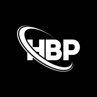 HBP logosu. HBP mektubu. HBP harf logosu tasarımı. Çember ve büyük harfli monogram logosuna bağlı baş harfler HBP logosu. Teknoloji, iş ve emlak markası için HBP tipografisi.