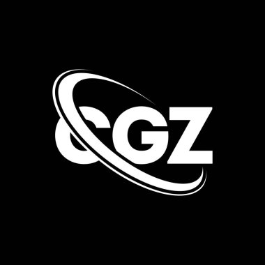 CGZ logosu. CGZ harfi. CGZ harf logosu tasarımı. Çember ve büyük harfli monogram logosuna bağlı baş harfler CGZ logosu. Teknoloji, iş ve emlak markası için CGZ tipografisi.