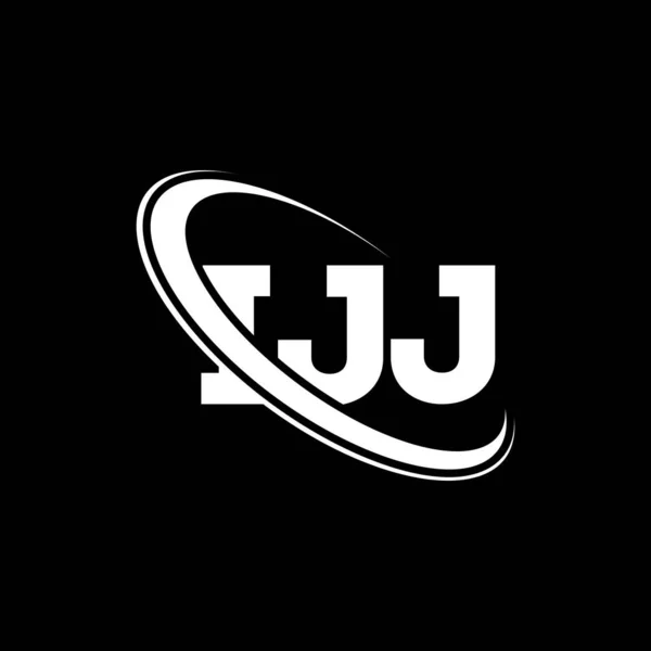 Ijj Logo Jj的信Ijj字母标志设计 首字母Ijj标识与圆圈和大写字母标识链接 Ijj Type Graphy Technology Business Real — 图库矢量图片