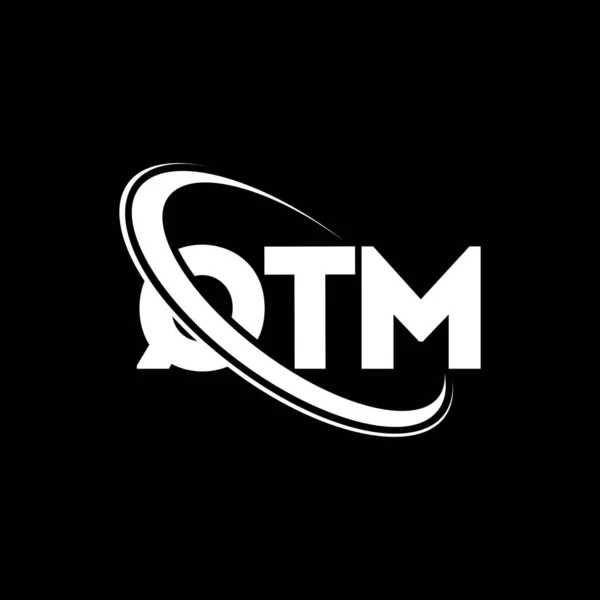 Qtm Logotyp Qtm Bokstav Design Qtm Bokstavslogotypen Initialer Qtm Logotyp — Stock vektor