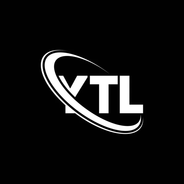 Ytl Logosu Ytl Harfi Ytl Harf Logosu Tasarımı Çember Büyük — Stok Vektör