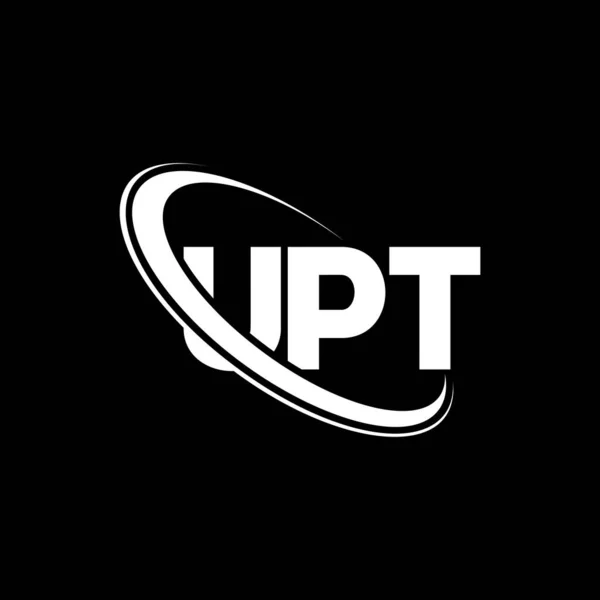 Upt Logotyp Upt Brev Utformning Upt Brevets Logotyp Initialer Upt — Stock vektor