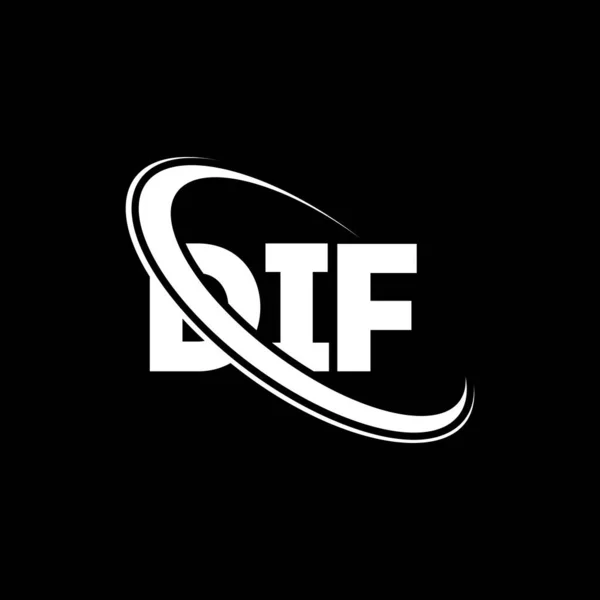 Dif Logotyp Ett Dif Brev Design Dif Brevets Logotyp Initialer — Stock vektor