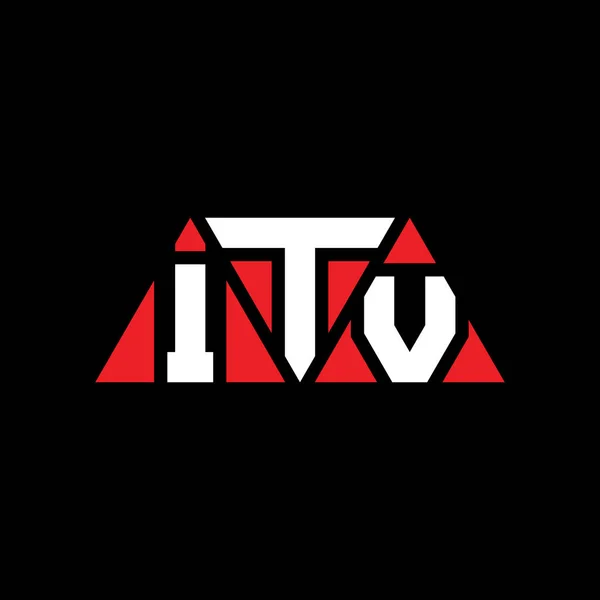 Diseño Del Logotipo Letra Del Triángulo Itv Con Forma Triángulo — Vector de stock