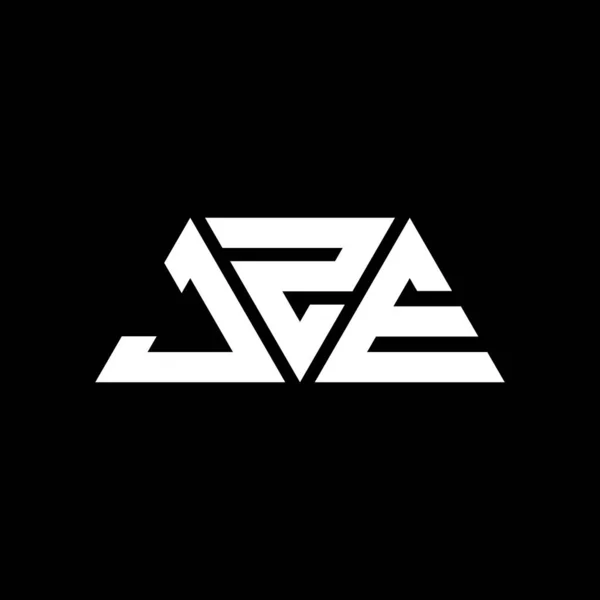 Jze Трикутний Дизайн Логотипу Букви Формою Трикутника Jze Трикутник Логотип — стоковий вектор