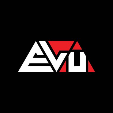 Üçgen şekilli ELU üçgen harf logosu tasarımı. ELU üçgen logo tasarımı monogramı. ELU üçgen logo şablonu kırmızı renkte. ELU üçgen logosu Basit, Zarif ve Lüks Logo. ELU