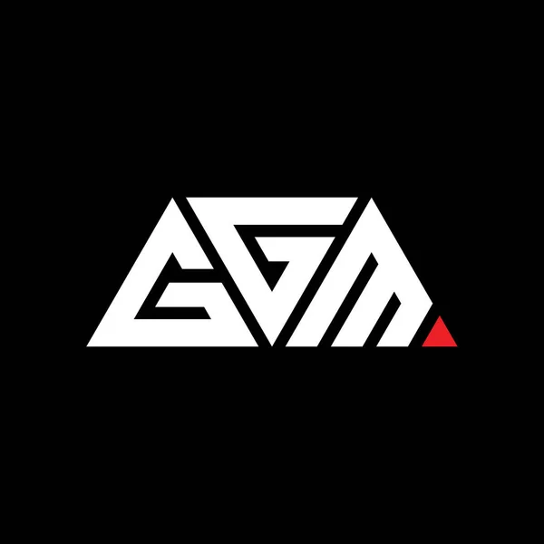 Trójkątne Logo Liter Ggm Kształcie Trójkąta Logo Trójkąta Ggm Projekt — Wektor stockowy