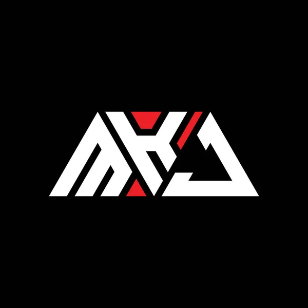 Mkj Triangle Letter Logo Design Triangle Shape Mkj Triangle Logo — Stock Vector