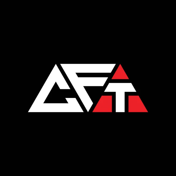 Diseño Logotipo Letra Triángulo Cft Con Forma Triángulo Diseño Del — Vector de stock