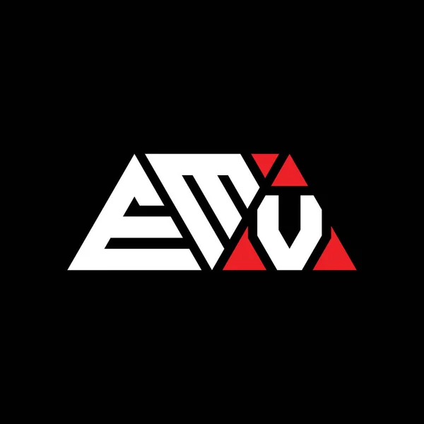 Emv Driehoek Letter Logo Ontwerp Met Driehoek Vorm Emv Driehoek — Stockvector
