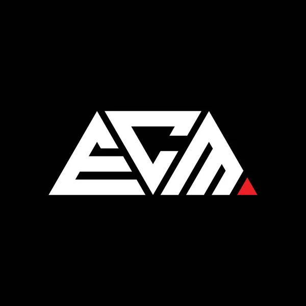 Ecm Трикутний Дизайн Логотипом Літери Трикутної Форми Монограма Дизайну Логотипу — стоковий вектор
