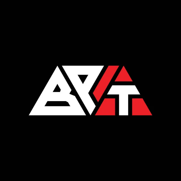 Diseño Del Logotipo Letra Triangular Bpt Con Forma Triángulo Monograma — Vector de stock