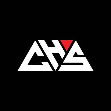 Üçgen şekilli CHS üçgen harf logosu tasarımı. CHS üçgen logo tasarımı monogramı. CHS üçgen logo şablonu kırmızı renkte. CHS üçgen logosu Basit, Zarif ve Lüks Logo. CHS