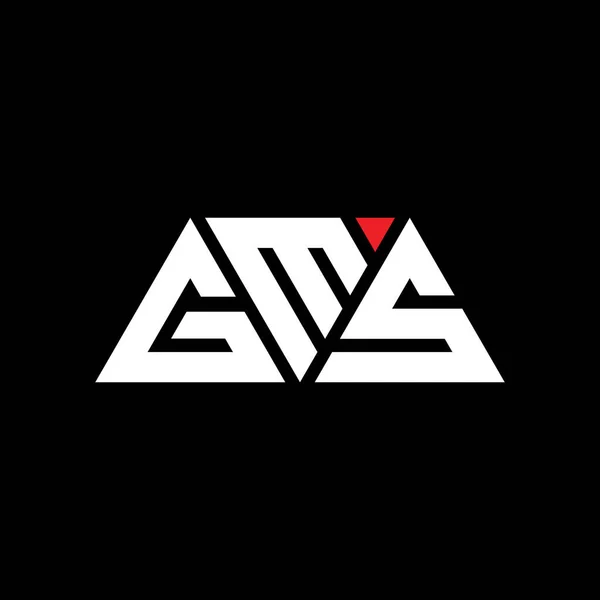 Diseño Logotipo Letra Triángulo Gms Con Forma Triángulo Monograma Diseño — Archivo Imágenes Vectoriales