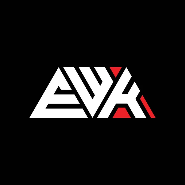 Design Trojúhelníkového Písmene Ewk Trojúhelníkovým Tvarem Ewk Trojúhelník Logo Design — Stockový vektor