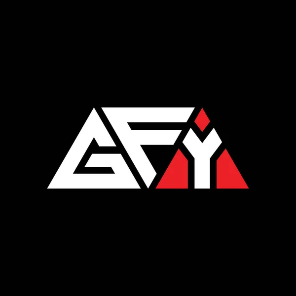 三角形状のGfy三角形文字ロゴデザイン Gfy三角形ロゴデザインモノグラム 赤い色のGfy三角形ベクトルロゴテンプレート Gfy三角形のロゴシンプル エレガントで豪華なロゴ Gfy — ストックベクタ