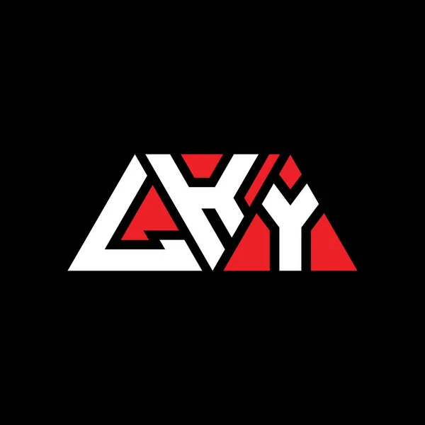 Lky三角形の文字のロゴデザイン Lky三角形のロゴデザインモノグラム Lky三角形ベクトルロゴテンプレート Lky三角形のロゴシンプル エレガントで豪華なロゴ Lky — ストックベクタ