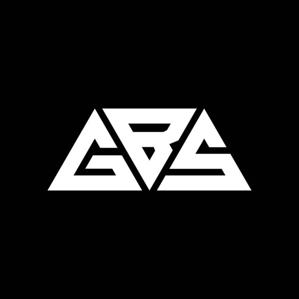 Design Del Logo Della Lettera Triangolo Gbs Con Forma Triangolo — Vettoriale Stock