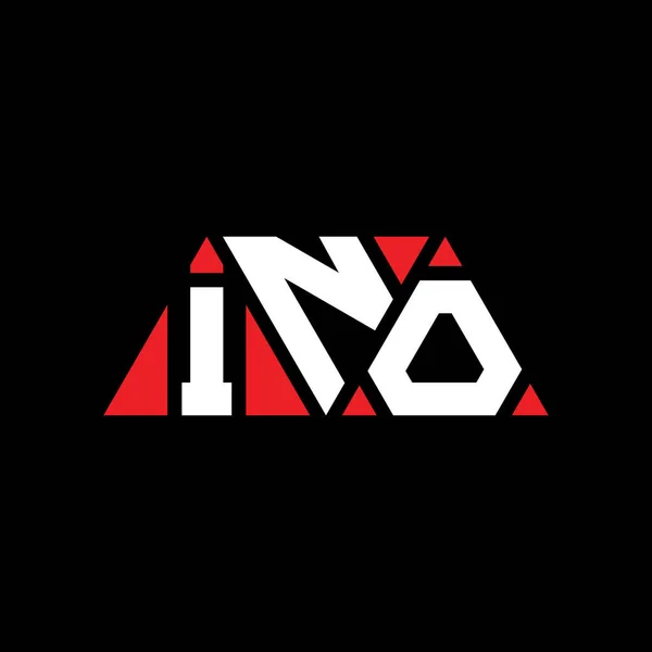 Ino Triangolo Lettera Logo Design Con Forma Triangolare Ino Triangolo — Vettoriale Stock