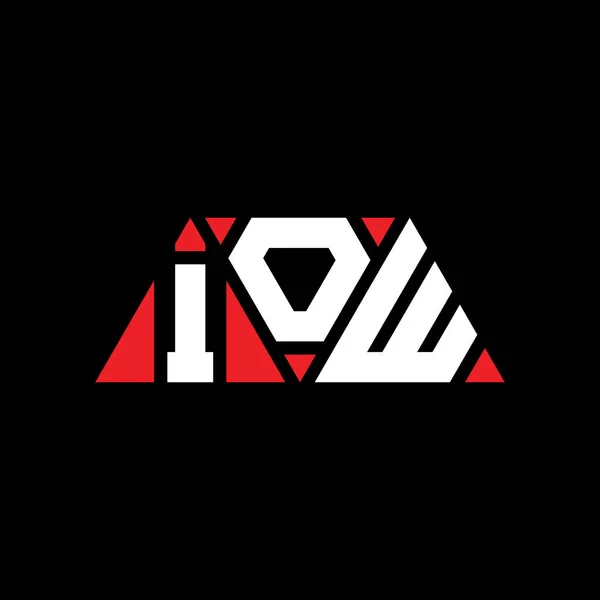 Iow Трикутник Літери Логотип Дизайн Формою Трикутника Монограма Дизайну Логотипу — стоковий вектор