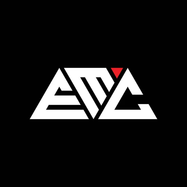 Emc Triangle Lettre Logo Design Avec Forme Triangle Monogramme Logo — Image vectorielle