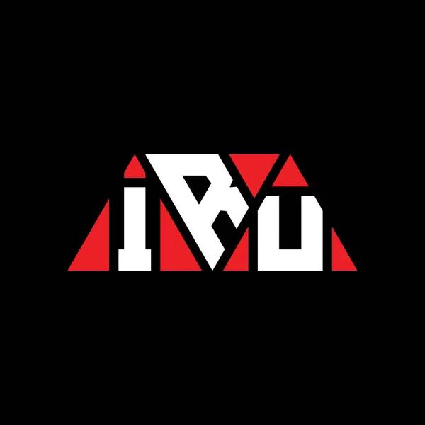 Iru Triangel Bokstav Logotyp Design Med Triangel Form Iru Triangel — Stock vektor