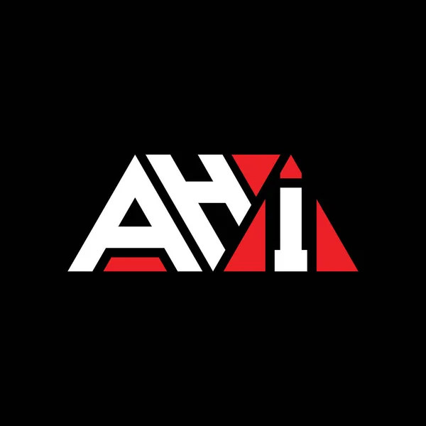 Ahi Triangle Letter Logo Design Triangle Shape Ahi Triangle Logo — Stock Vector