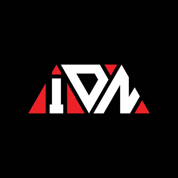 Idn Dreieck Buchstabe Logo Design Mit Dreieck Form Idn Dreieck — Stockvektor