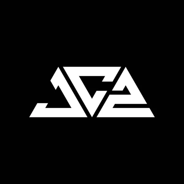 Jcz Driehoekige Letter Logo Ontwerp Met Driehoekige Vorm Jcz Driehoekig — Stockvector