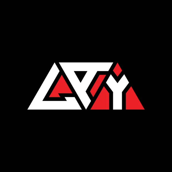Lay三角形字母标志设计与三角形形状 Lay三角形标志设计图 带有红色的Lay三角形矢量标识模板 Lay三角徽标简洁 Lay — 图库矢量图片