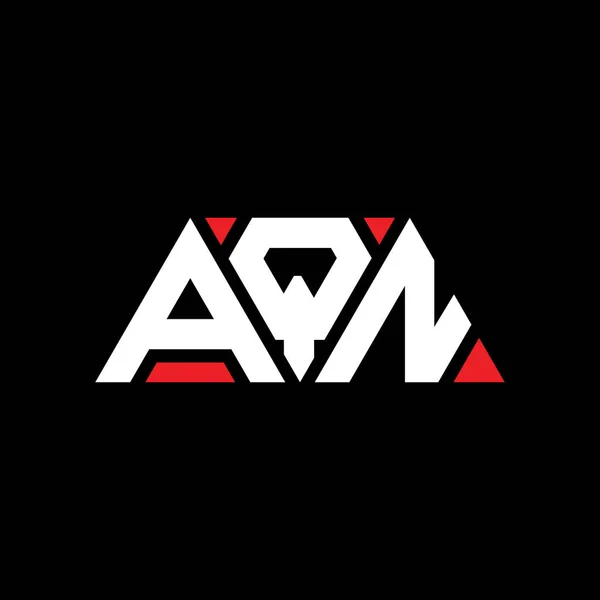 Diseño Del Logotipo Letra Del Triángulo Aqn Con Forma Triángulo — Vector de stock