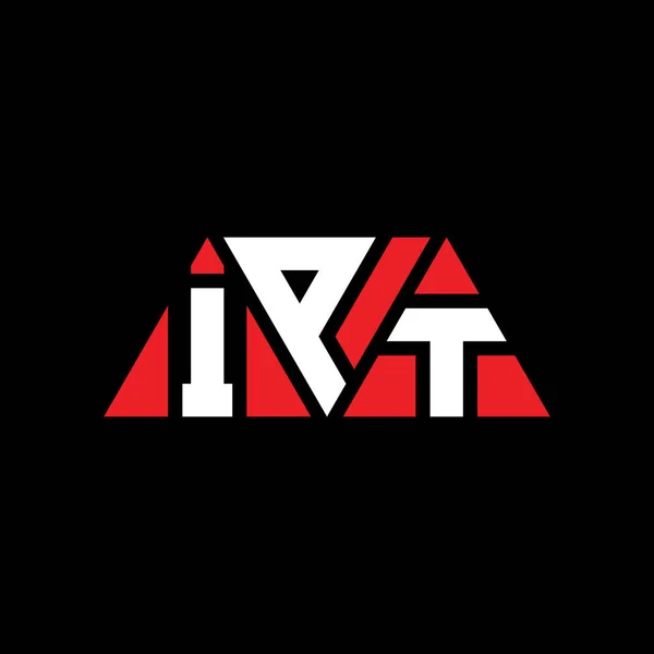 Design Logotipo Letra Triângulo Ipt Com Forma Triângulo Monograma Design — Vetor de Stock
