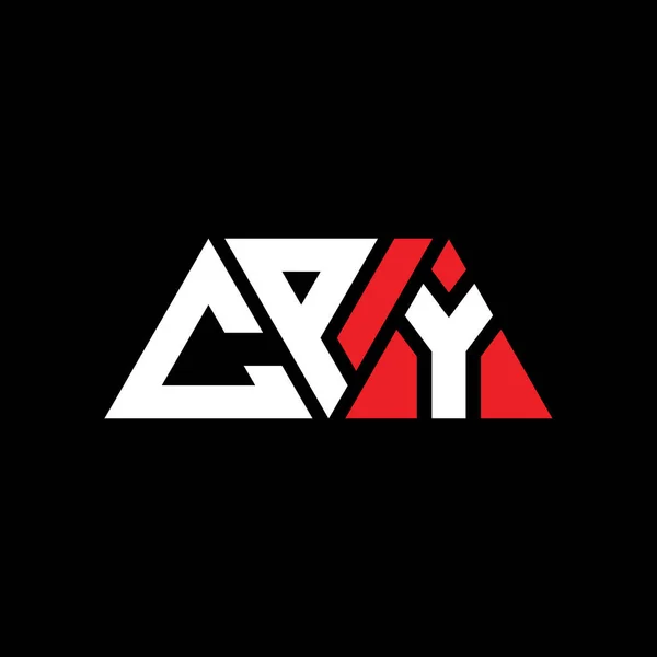 三角形状のCpy三角形文字ロゴデザイン Cpy三角形ロゴデザインモノグラム 赤い色のCpy三角形ベクトルロゴテンプレート Cpy三角形のロゴシンプル エレガントで豪華なロゴ Cpy — ストックベクタ
