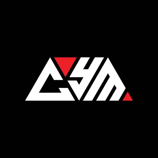 三角形の形をしたCym三角形の文字ロゴデザイン Cym三角形のロゴデザインモノグラム 赤い色のCym三角形ベクトルロゴテンプレート Cym三角形のロゴシンプル エレガントで豪華なロゴ Cym — ストックベクタ