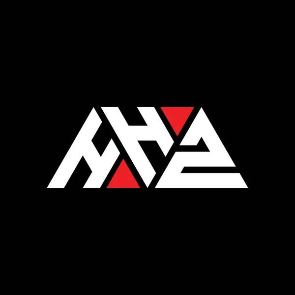 Hhz三角形の文字のロゴのデザインは三角形です Hhz三角形のロゴデザインモノグラム Hhz赤い色の三角形ベクトルロゴテンプレート Hhz三角形のロゴシンプル エレガントで豪華なロゴ Hhz — ストックベクタ