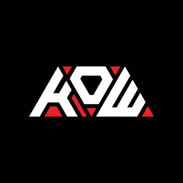 Design Del Logo Della Lettera Triangolo Kow Con Forma Triangolo — Vettoriale Stock