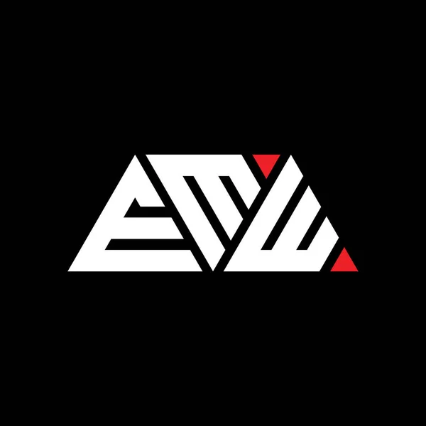 Emw Τριγωνικό Σχέδιο Λογότυπο Γράμμα Τριγωνικό Σχήμα Emw Τρίγωνο Λογότυπο — Διανυσματικό Αρχείο