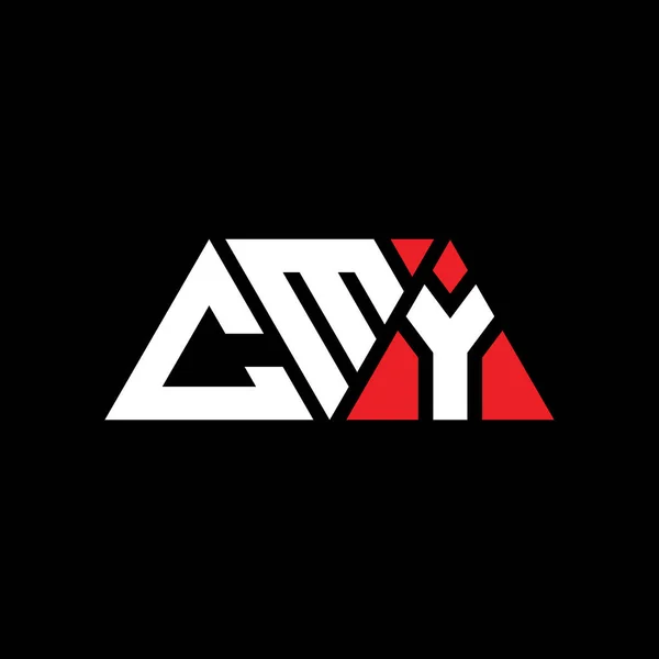 三角形のCmy三角形の文字のロゴデザイン Cmy三角形のロゴデザインモノグラム 赤い色のCmy三角形ベクトルロゴテンプレート Cmy三角形のロゴシンプルでエレガントな 豪華なロゴ Cmy — ストックベクタ