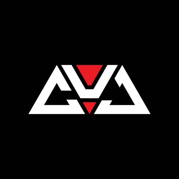 Cuj Трикутник Літери Логотип Дизайн Формою Трикутника Монограма Дизайну Логотипу — стоковий вектор