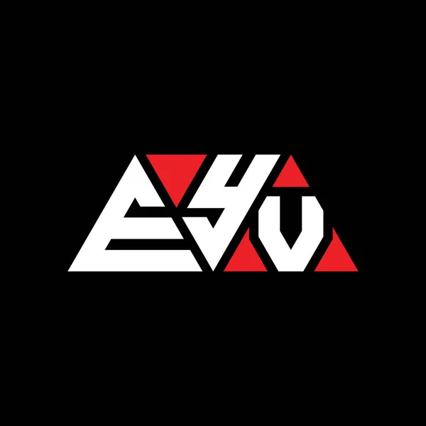 三角形状のEyv三角形文字ロゴデザイン Eyv三角形ロゴデザインモノグラム 赤い色のEyv三角形ベクトルロゴテンプレート Eyv三角ロゴシンプル エレガントで豪華なロゴ Eyv — ストックベクタ