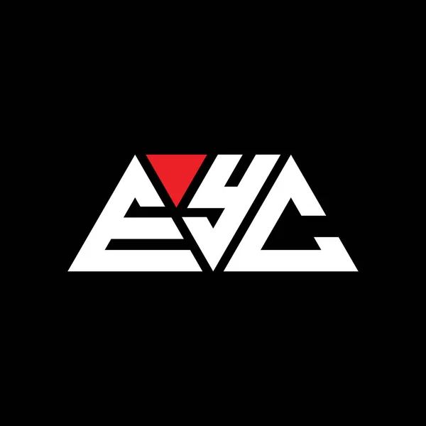 三角形状のEyc三角形文字ロゴデザイン Eyc三角形ロゴデザインモノグラム 色が赤のEyc三角形ベクトルロゴテンプレート Eyc三角形のロゴシンプル エレガントで豪華なロゴ Eyc — ストックベクタ