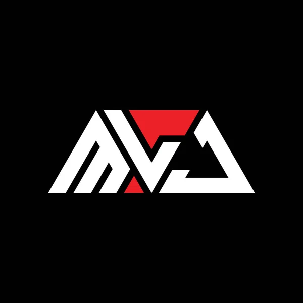 Mlj Σχέδιο Λογότυπο Τριγωνικό Γράμμα Σχήμα Τριγώνου Mlj Τρίγωνο Λογότυπο — Διανυσματικό Αρχείο