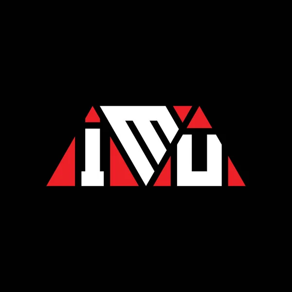 Imu Triangel Bokstav Logotyp Design Med Triangel Form Imu Triangel — Stock vektor